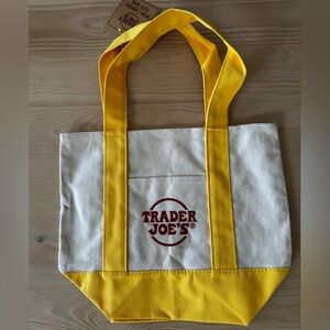 Trader Joe’s NWT Viral Yellow Canvas Mini Tote Bag